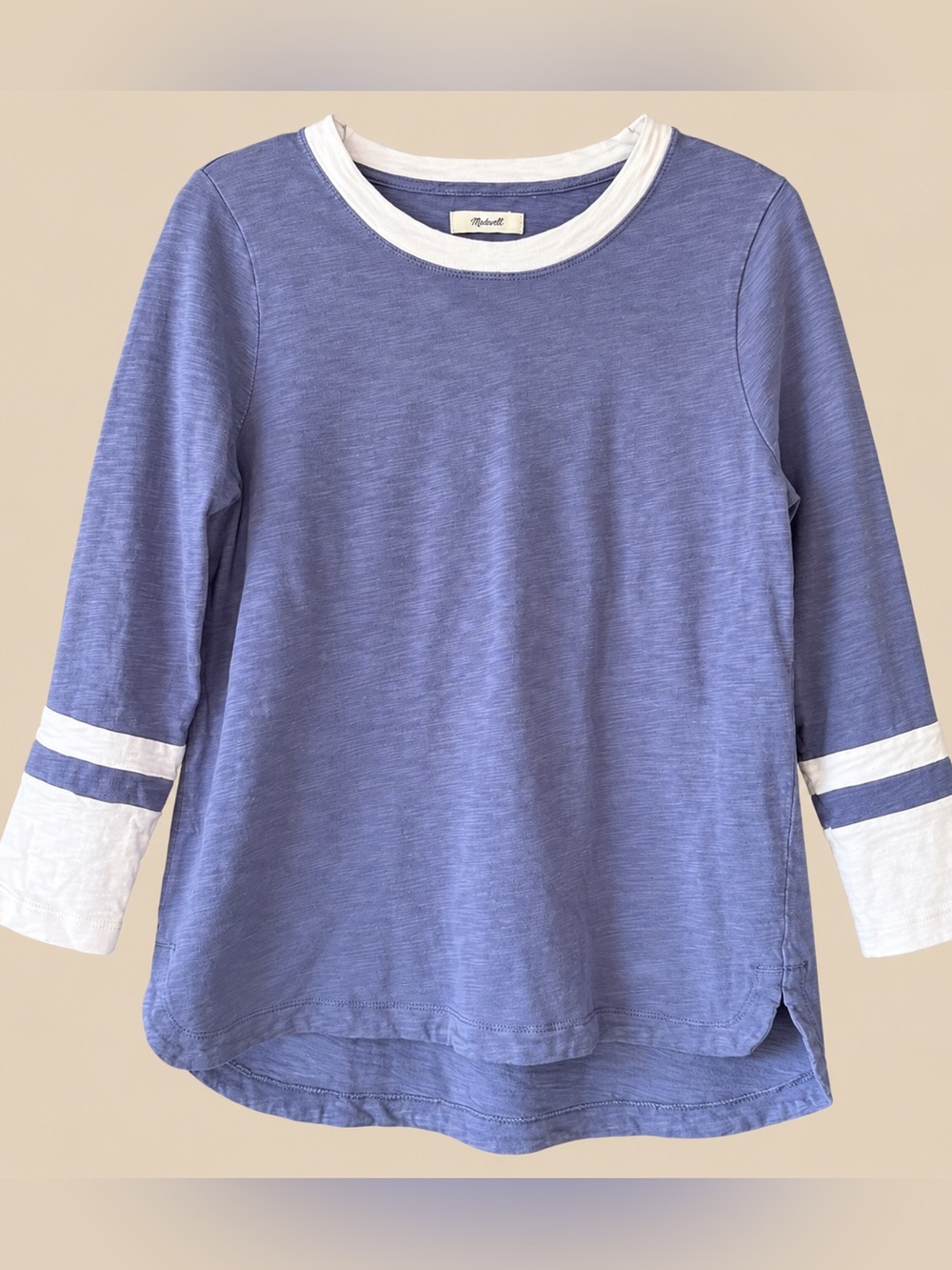 Madewell Cornflower Cotton Baseball Tee M